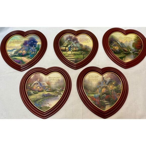 5 Bradford Exchange THOMAS KINKADE Home is Where Heart Is Framed Canvas Prints - Picture 1 of 11